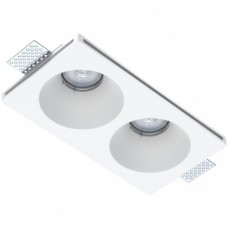 Γύψινο Σποτ Ορθογώνιο Διπλό Χωνευτό για Σποτ GU10/MR16 6503